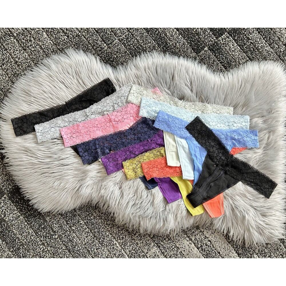 Women's Multi-Color Lace Thong Pantie 11 Piece Set Size XL